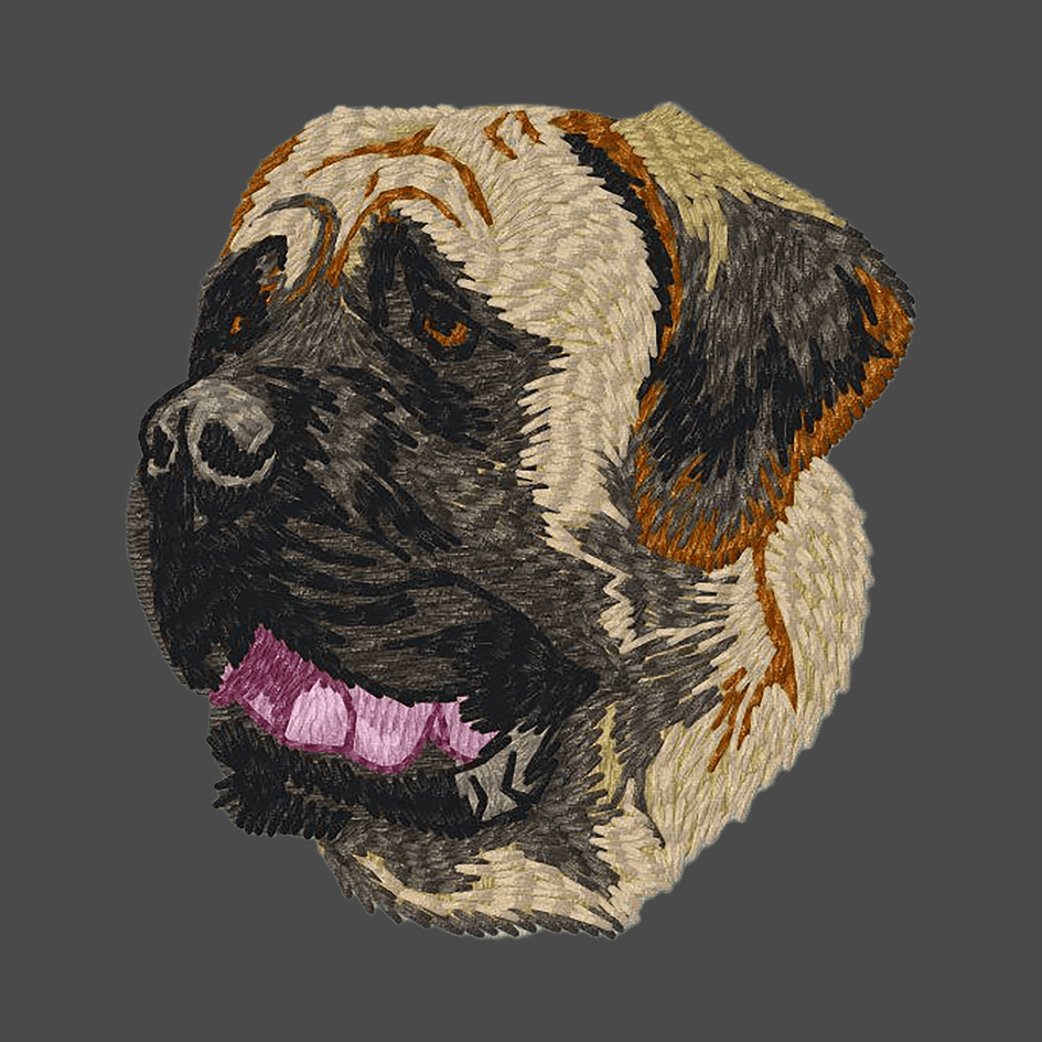 Mastiff Embroidered Men's Fleece Jacket