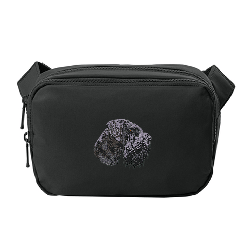 Giant Schnauzer Embroidered Crossbody Bag