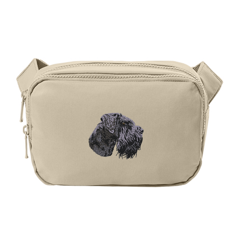 Giant Schnauzer Embroidered Crossbody Bag