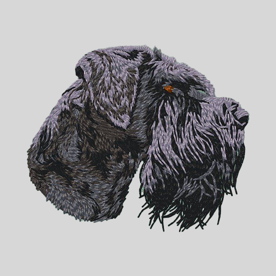 Giant Schnauzer Embroidered Mock Neck Sweatshirt