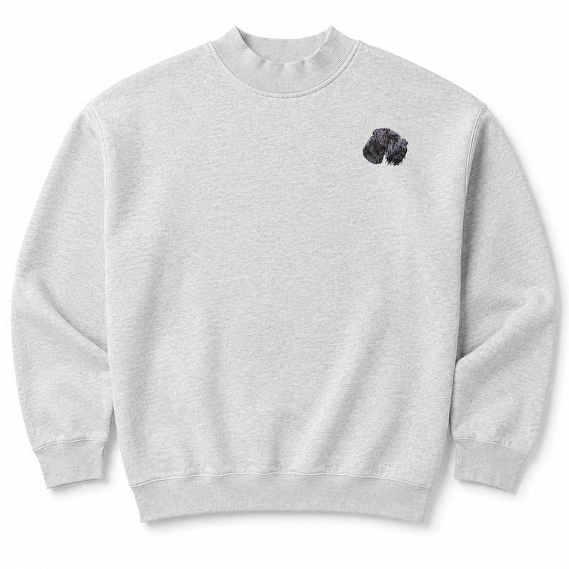 Giant Schnauzer Embroidered Mock Neck Sweatshirt