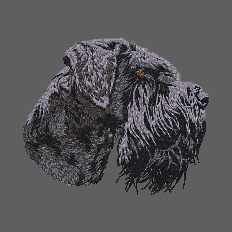 Giant Schnauzer Embroidered Women's Fleece Jacket