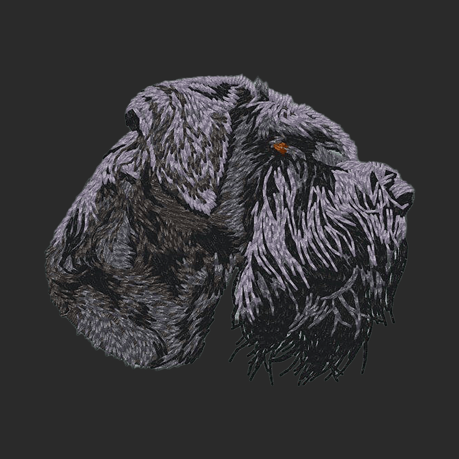 Giant Schnauzer Embroidered Wearable Blanket