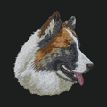 Icelandic Sheepdog Embroidered Crossbody Bag