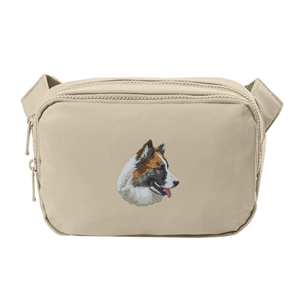 Icelandic Sheepdog Embroidered Crossbody Bag