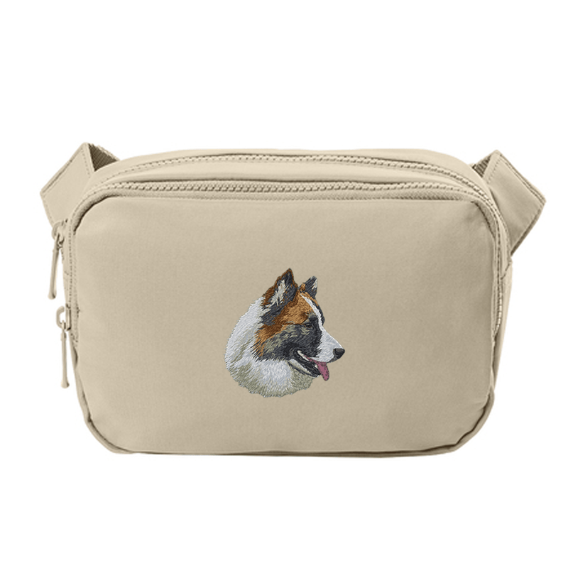 Icelandic Sheepdog Embroidered Crossbody Bag