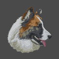 Icelandic Sheepdog Embroidered Men's Fleece Jacket