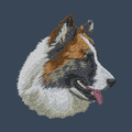 Icelandic Sheepdog Embroidered Women's Denim Shirt