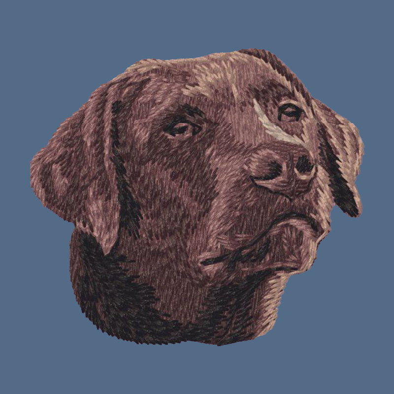 Labrador Retriever Embroidered Women's Denim Shirt