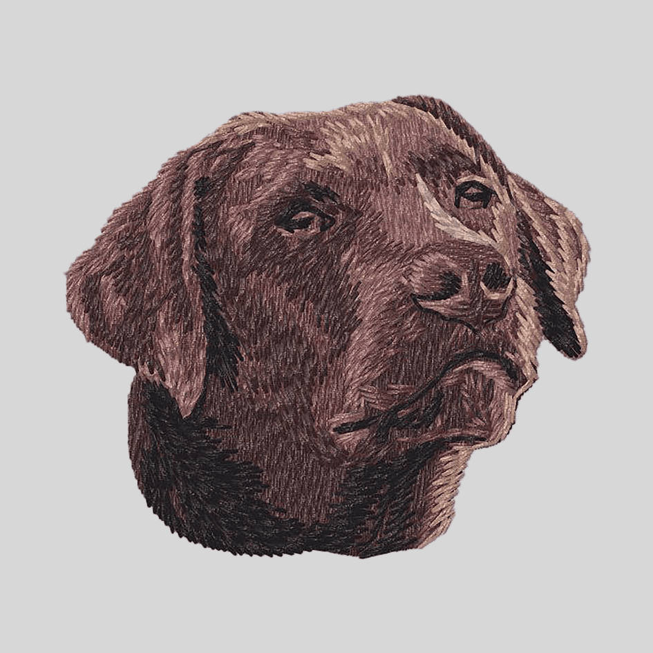 Labrador Retriever Embroidered Mock Neck Sweatshirt
