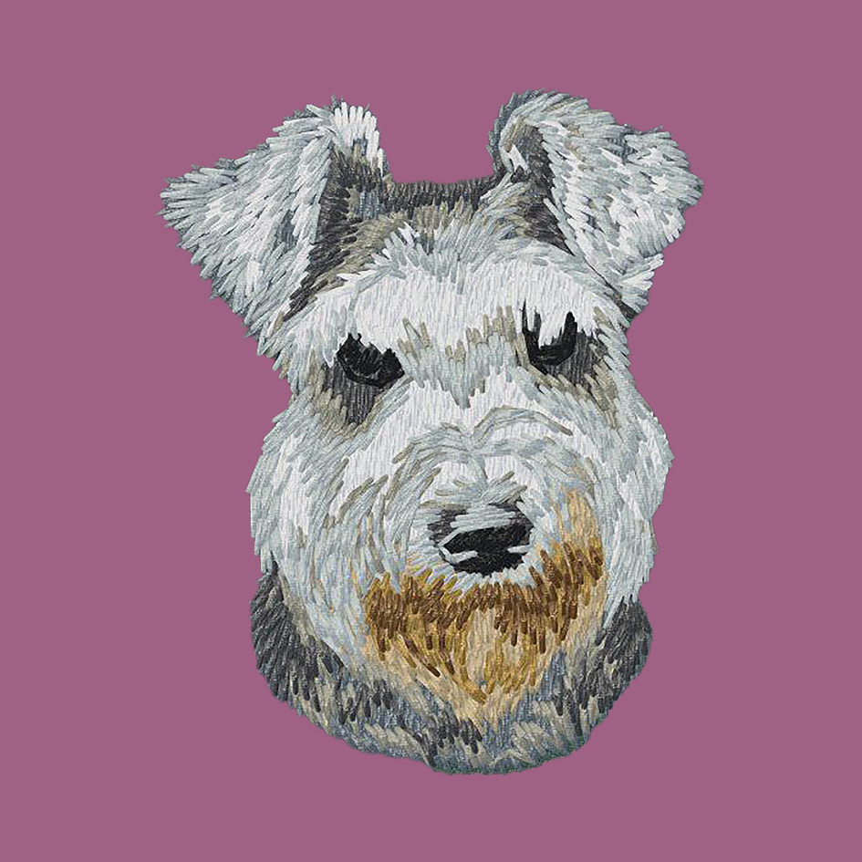 Miniature Schnauzer Embroidered Classic Long Sleeve Shirt