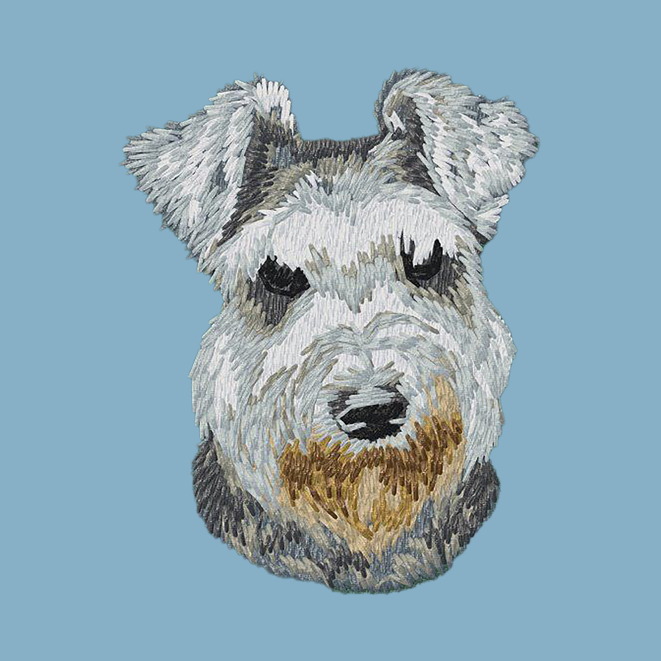 Miniature Schnauzer Embroidered Classic Long Sleeve Shirt