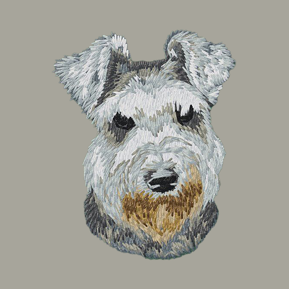 Miniature Schnauzer Embroidered Classic Long Sleeve Shirt