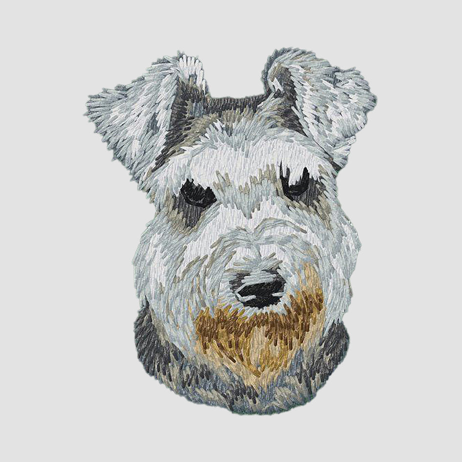 Miniature Schnauzer Embroidered Classic Long Sleeve Shirt