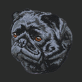 Pug Embroidered Classic Long Sleeve Shirt