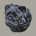 Pug Embroidered Classic Long Sleeve Shirt