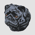 Pug Embroidered Classic Long Sleeve Shirt