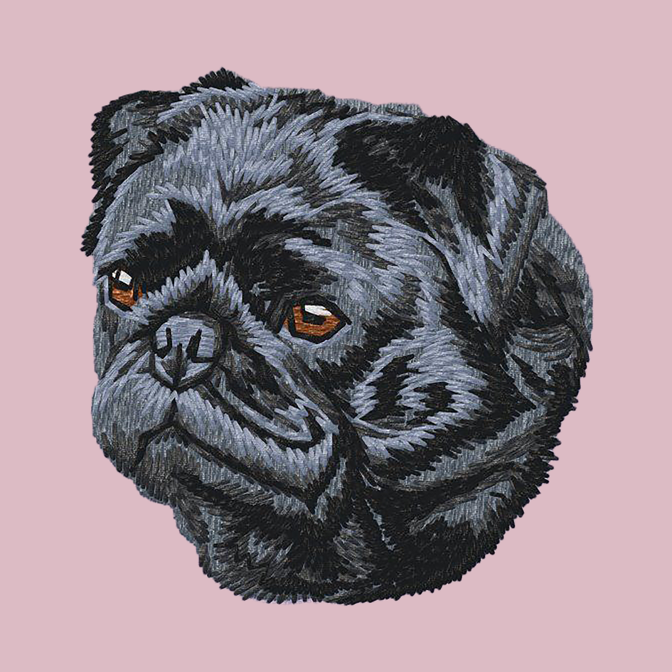 Pug Embroidered Baseball Cap