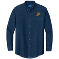 Rhodesian Ridgeback Embroidered Men's Denim Shirt