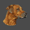 Rhodesian Ridgeback Embroidered Men's Fleece Jacket