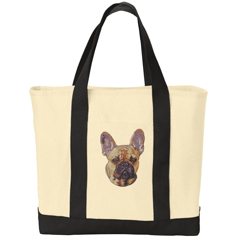 French Bulldog Embroidered Tote