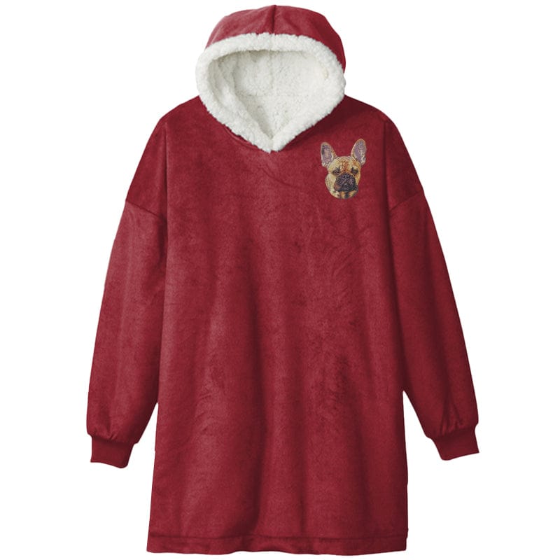 French Bulldog Embroidered Wearable Blanket