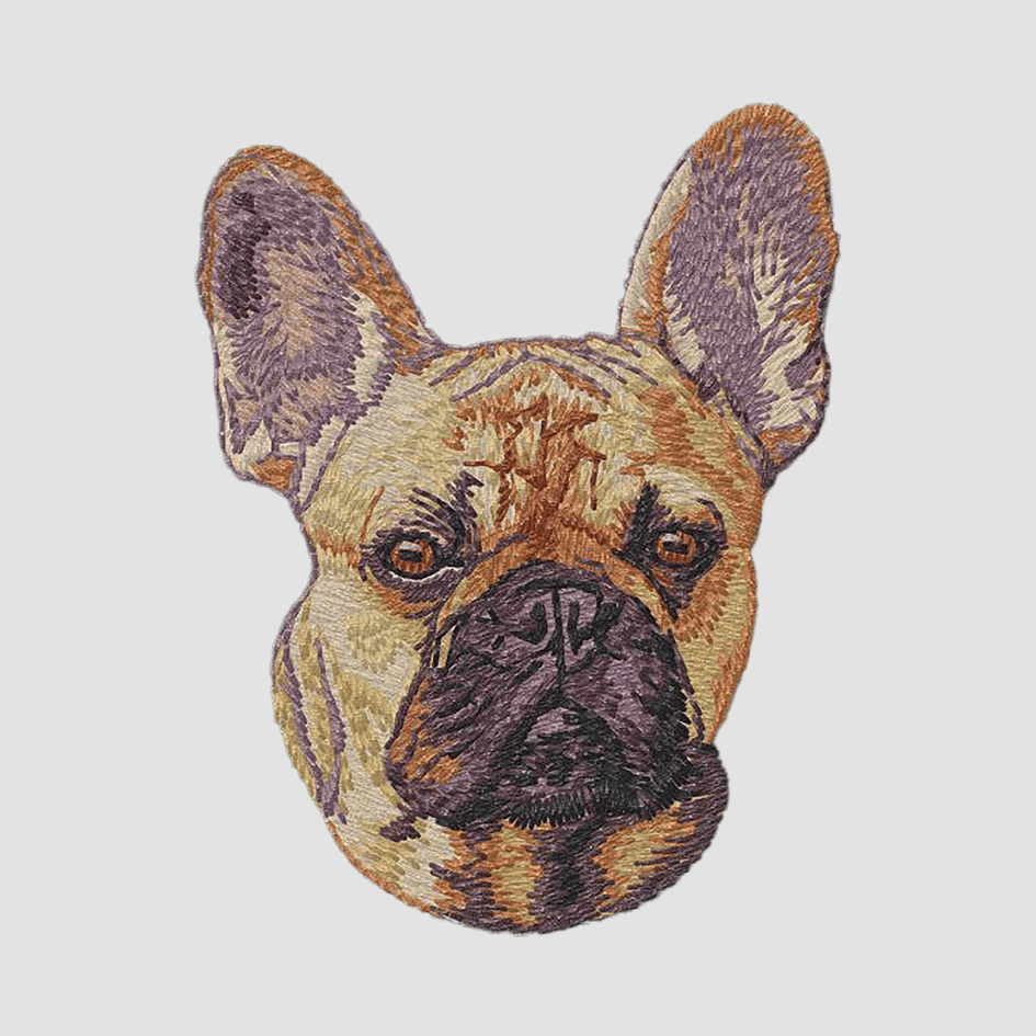 French Bulldog Embroidered Classic Long Sleeve Shirt