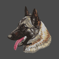 Belgian Malinois Embroidered Men's Fleece Jacket
