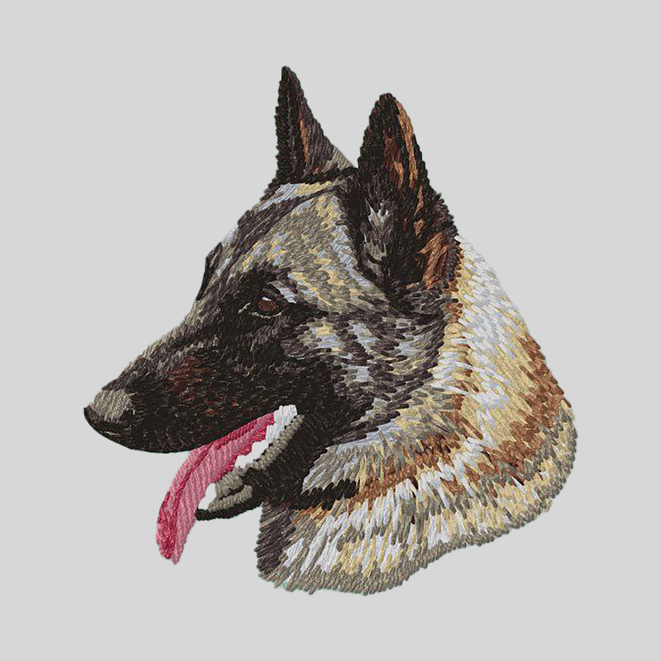 Belgian Malinois Embroidered Mock Neck Sweatshirt