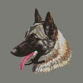 Belgian Malinois Embroidered Wearable Blanket