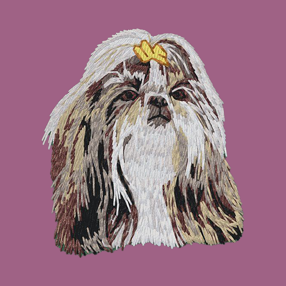 Shih Tzu Embroidered Classic Long Sleeve Shirt