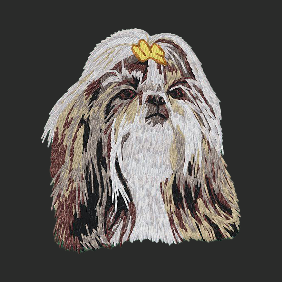 Shih Tzu Embroidered Classic Long Sleeve Shirt