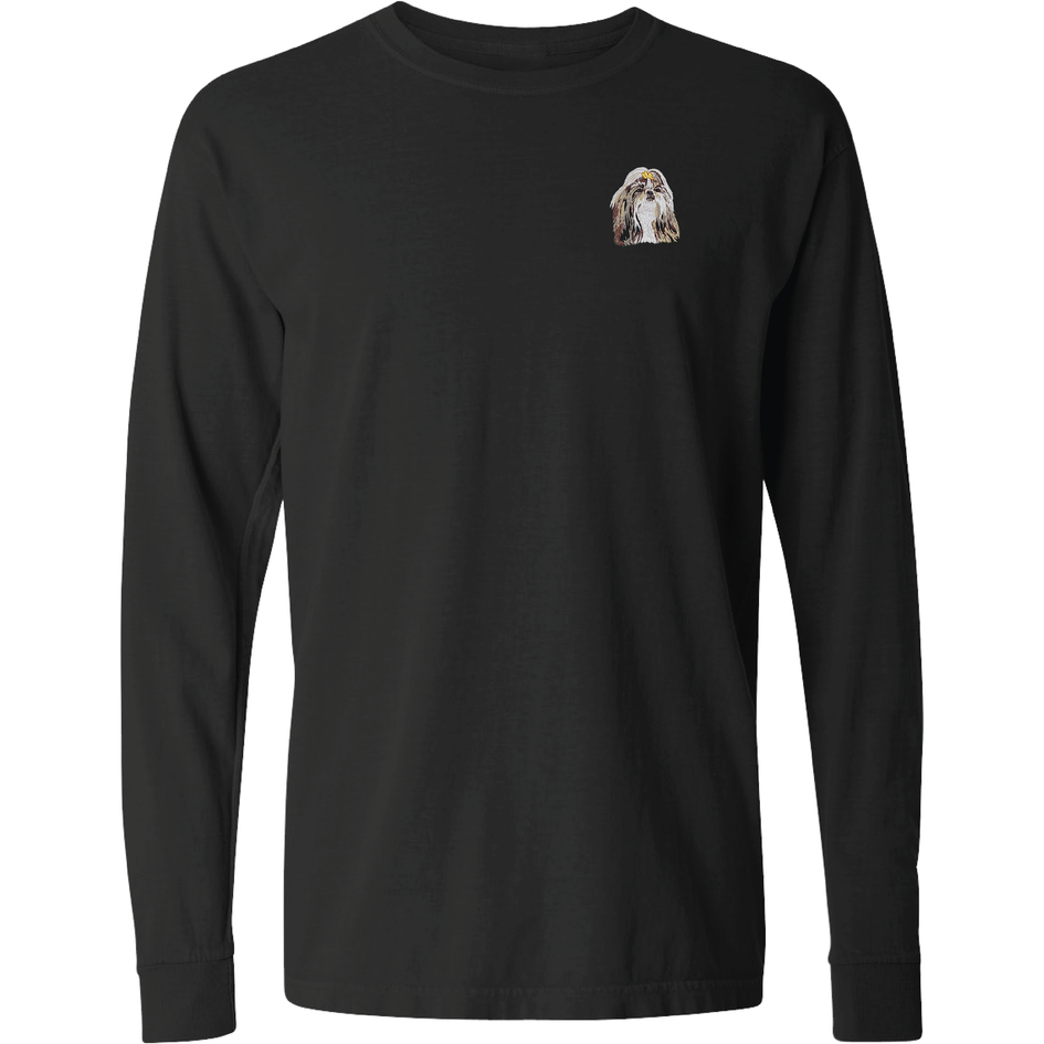 Shih Tzu Embroidered Classic Long Sleeve Shirt