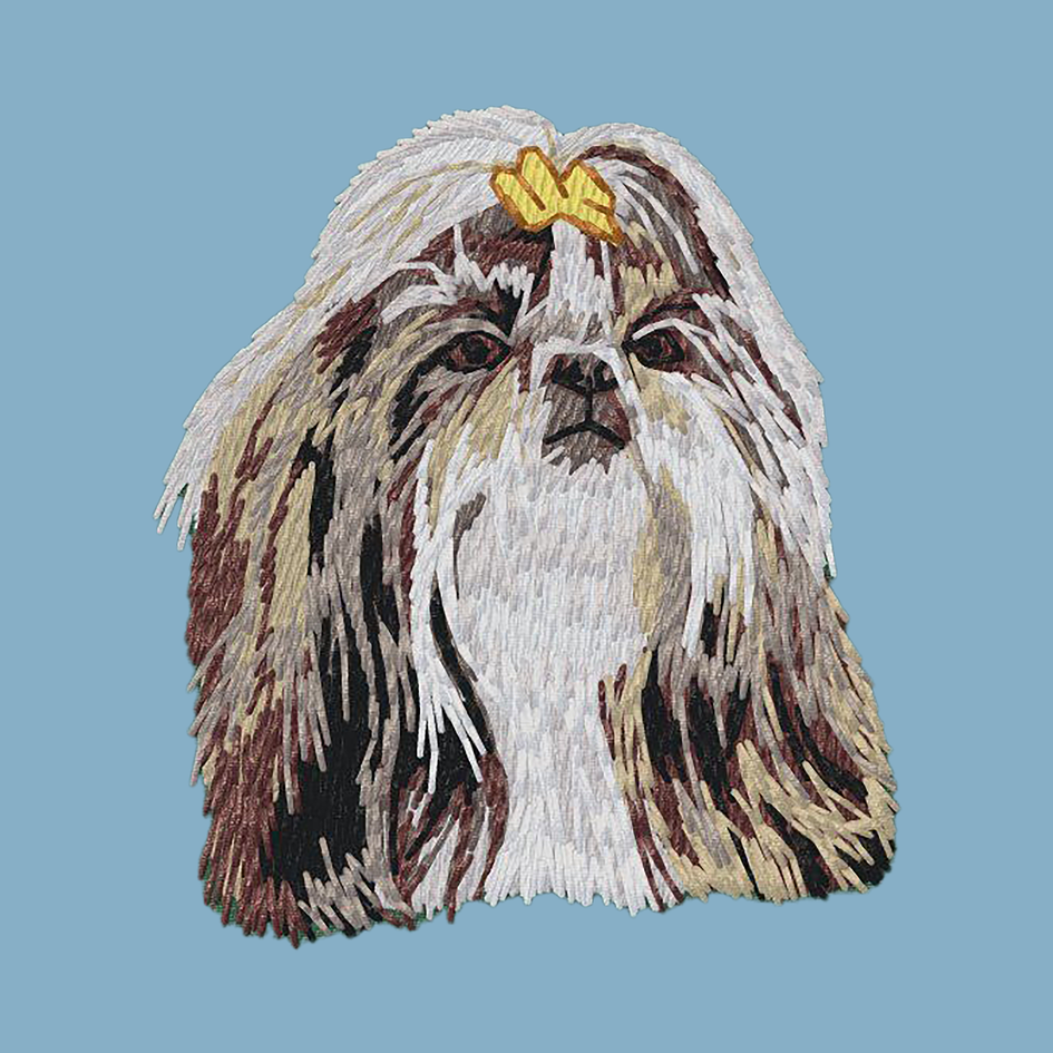 Shih Tzu Embroidered Classic Long Sleeve Shirt