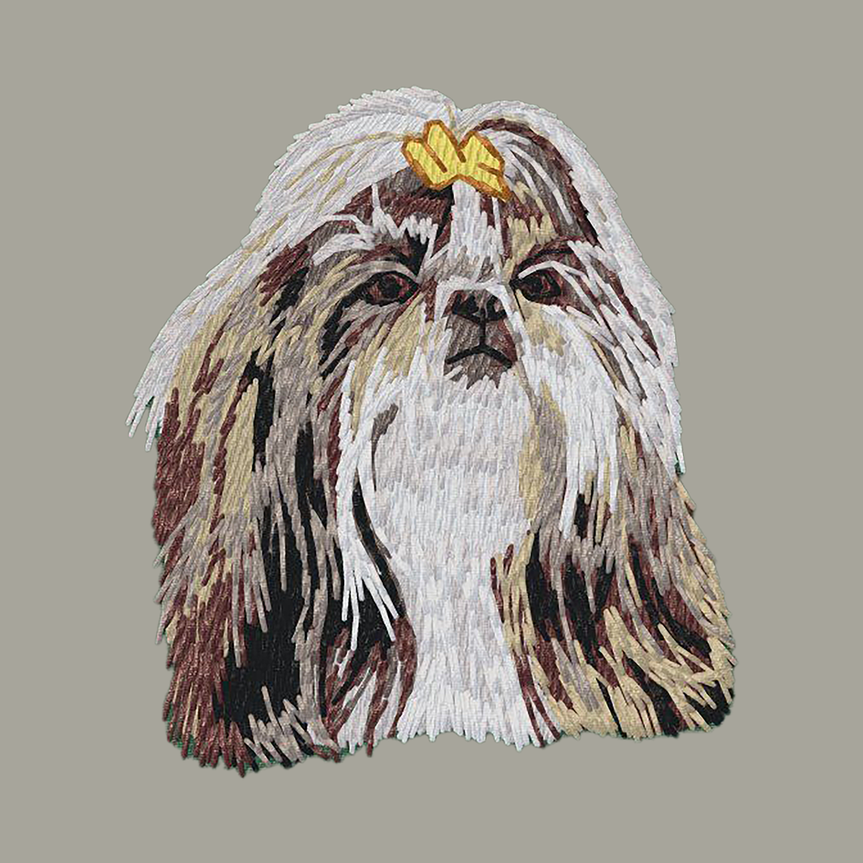 Shih Tzu Embroidered Classic Long Sleeve Shirt