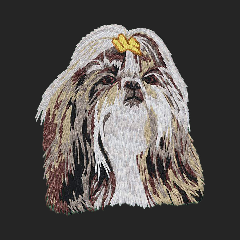 Shih Tzu Embroidered Sweatshirt Hoodie