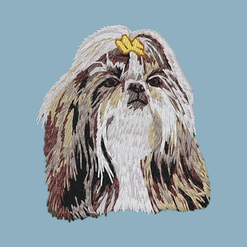 Shih Tzu Embroidered Sweatshirt Hoodie