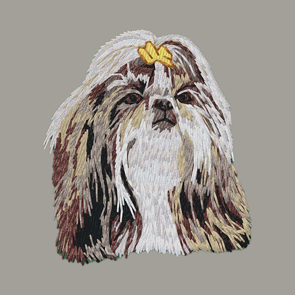 Shih Tzu Embroidered Sweatshirt Hoodie
