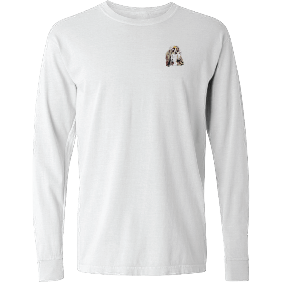 Shih Tzu Embroidered Classic Long Sleeve Shirt