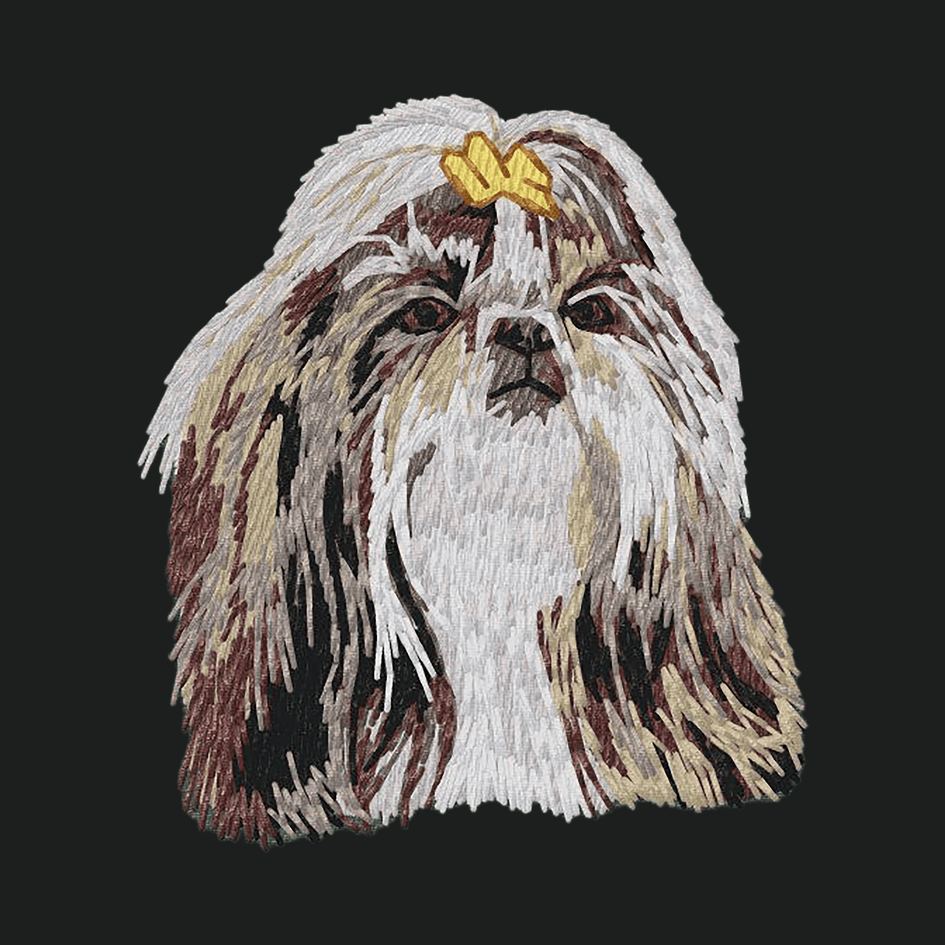 Shih Tzu Embroidered Crossbody Bag