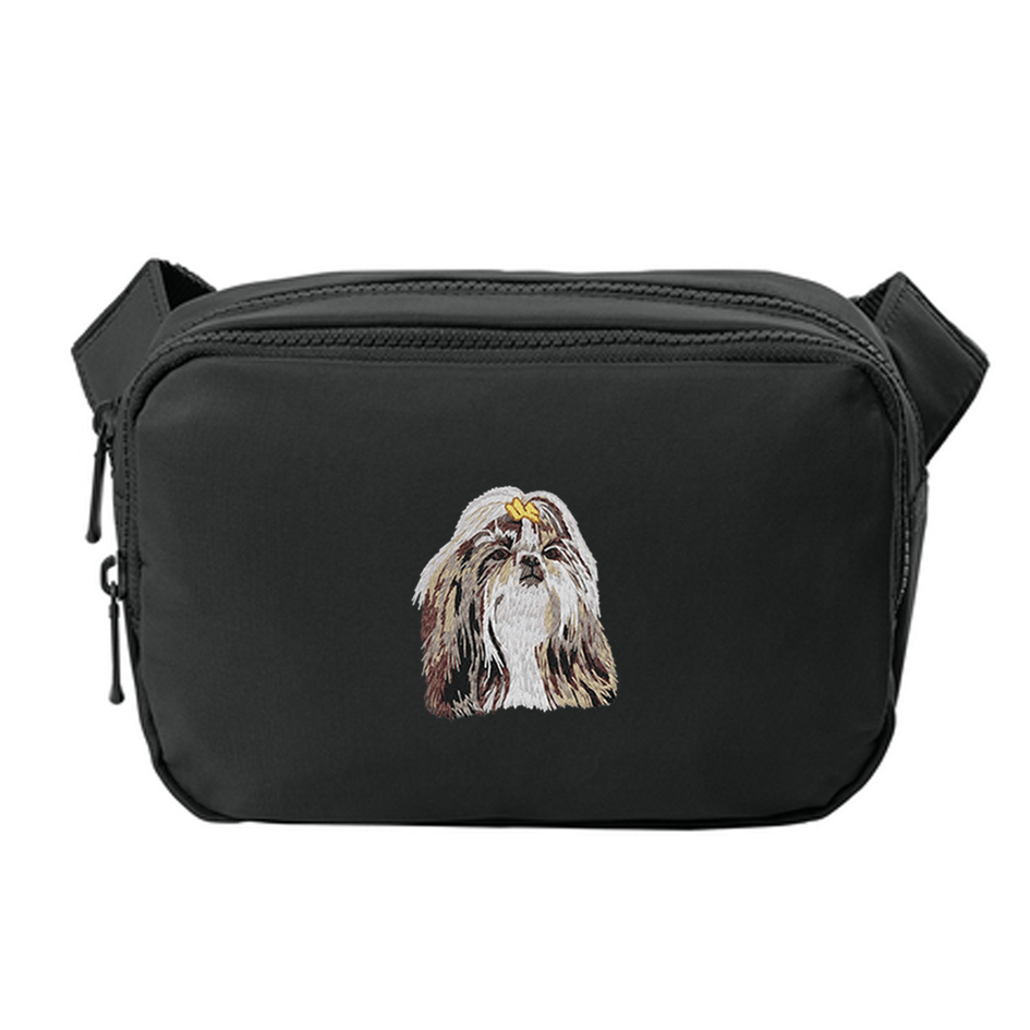 Shih Tzu Embroidered Crossbody Bag