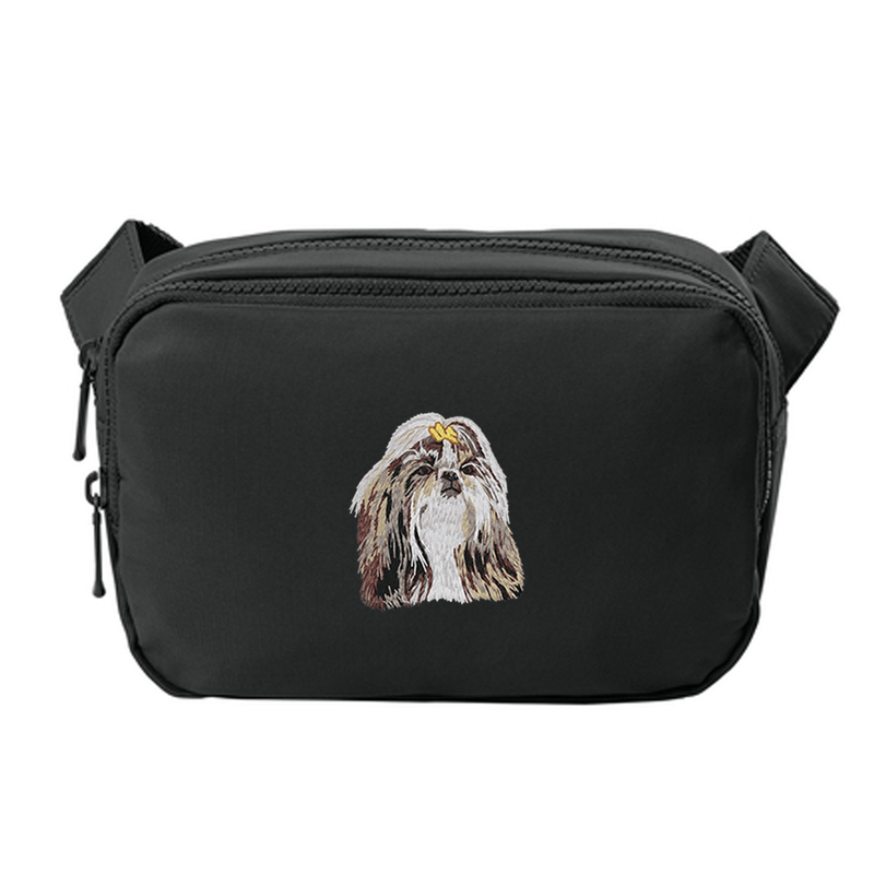 Shih Tzu Embroidered Crossbody Bag