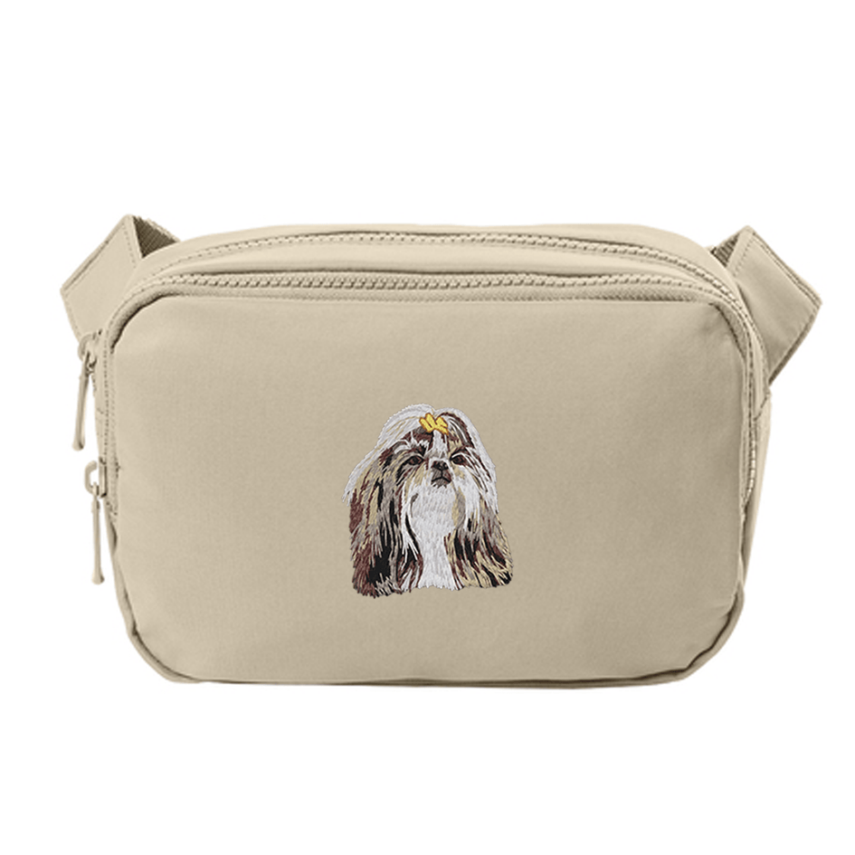 Shih Tzu Embroidered Crossbody Bag