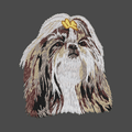 Shih Tzu Embroidered Men's Fleece Jacket