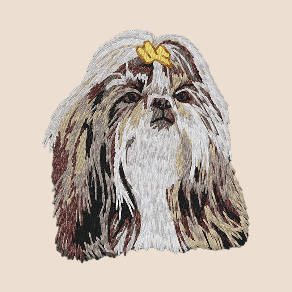 Shih Tzu Embroidered Tote
