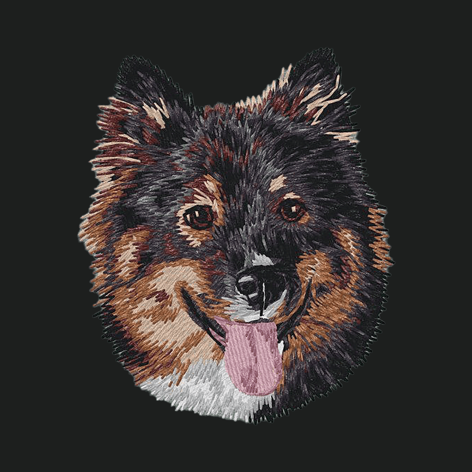 Finnish Lapphund Embroidered Crossbody Bag