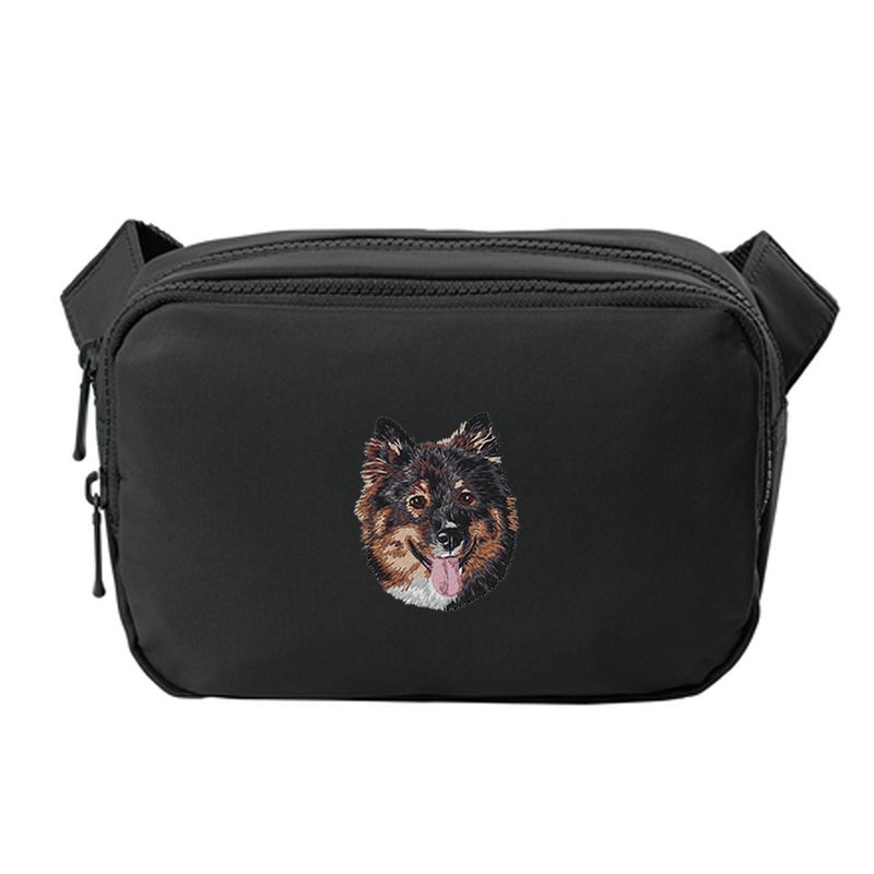Finnish Lapphund Embroidered Crossbody Bag