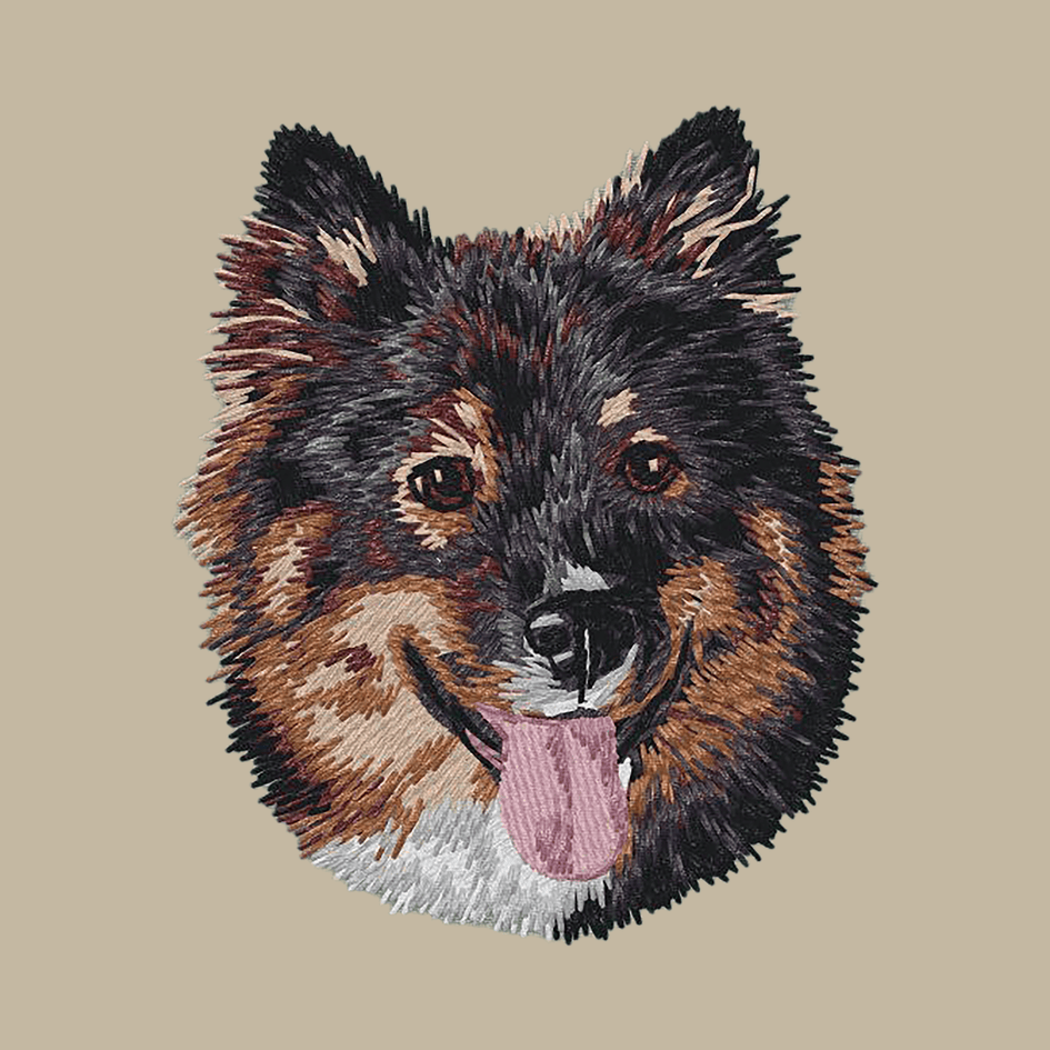 Finnish Lapphund Embroidered Crossbody Bag
