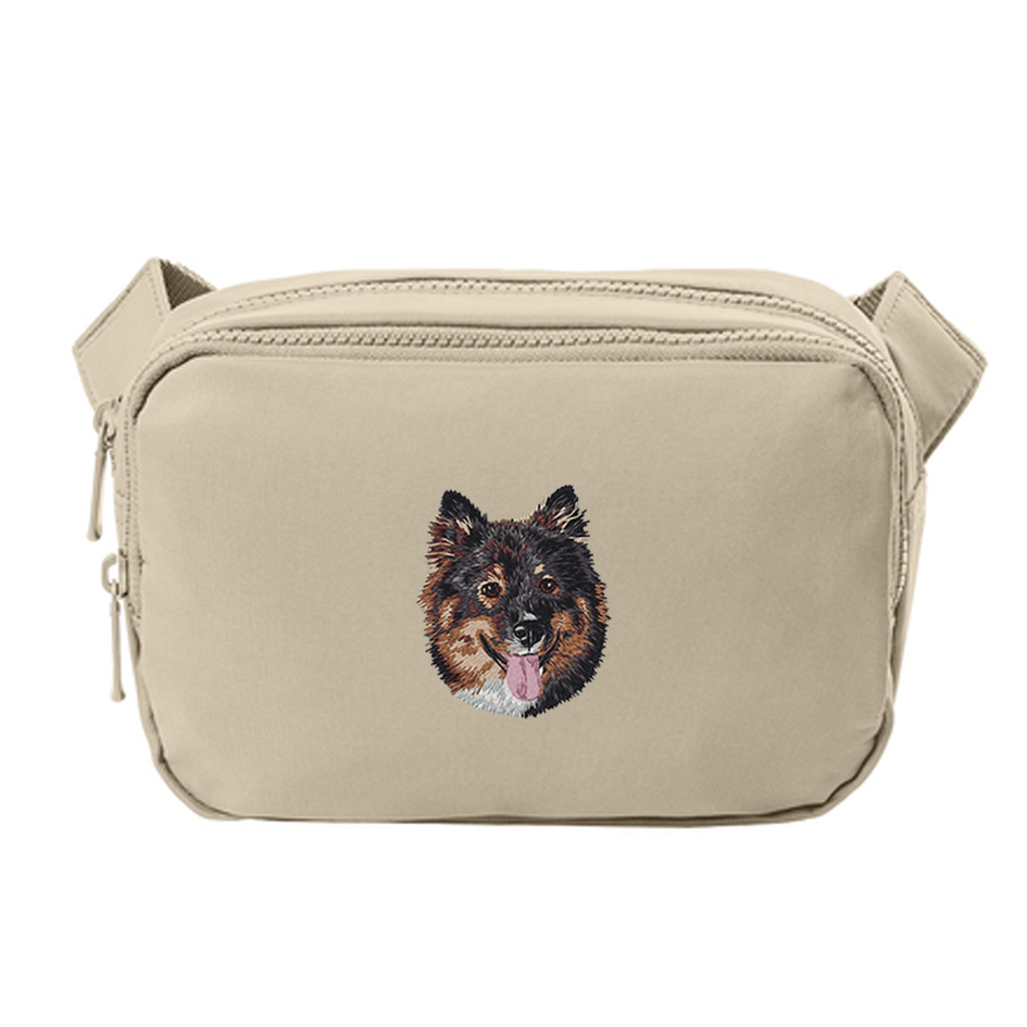 Finnish Lapphund Embroidered Crossbody Bag