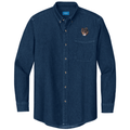 Finnish Lapphund Embroidered Men's Denim Shirt